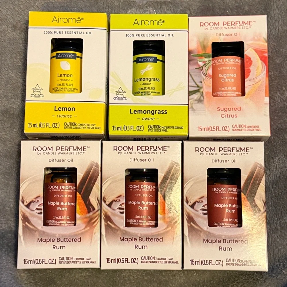 Airome Gardenia Porcelain Essential Oil Diffuser with 7 Oils NWT